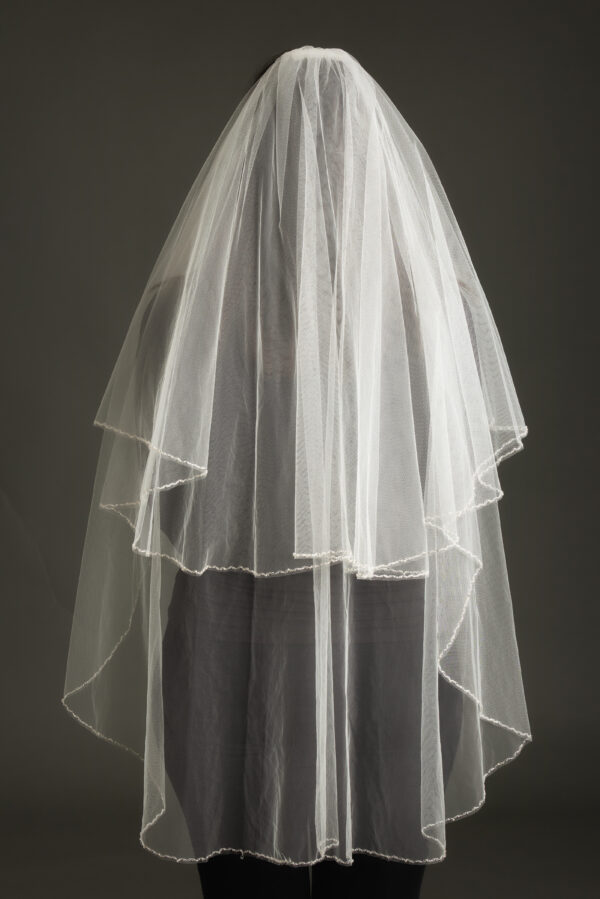 Two-Tier Beaded Edge Bridal Veil [1966]