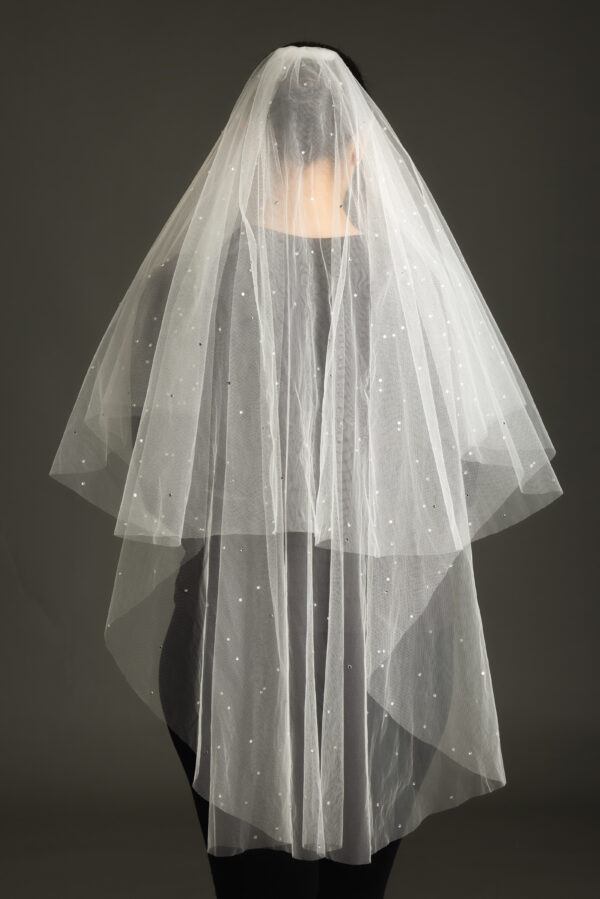 Two-Tier Sprinkling Diamantes Veil [2120]