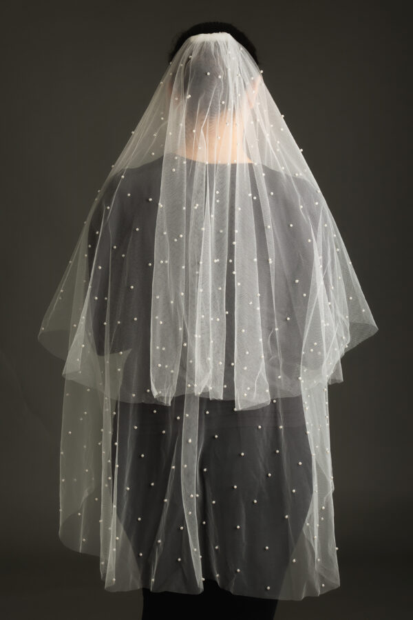 Two-Tier Sprinkling Pearls Veil [2121]