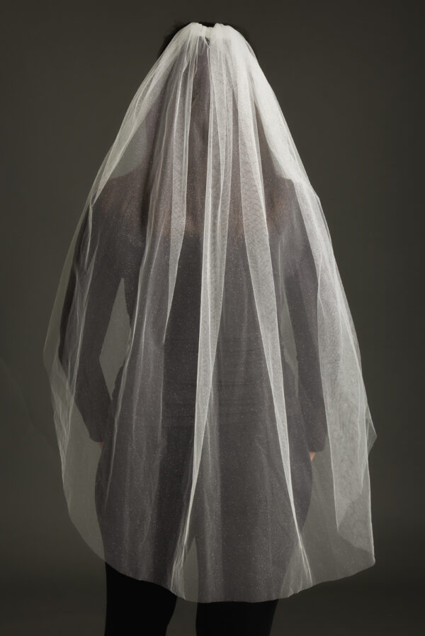 One-Tier Sparkle Wedding Bridal Veil [2132]